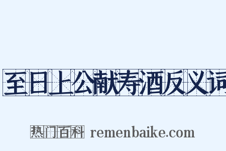 至日上公献寿酒反义词是什么意思的图片